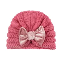 Sombrero de lana Baby Bowknot Decor  Light Pink