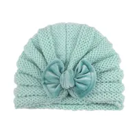 Sombrero de lana Baby Bowknot Decor  Mint Green