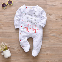 Lettera I Really Love My Mummy / Daddy Jumpsuit for Baby  Rosso bianco