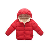 Solid Thick Puffer Jacket for Toddler Boy  Red