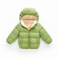 Solid Thick Puffer Jacket for Toddler Boy  Green