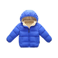 Solid Thick Puffer Jacket for Toddler Boy  Blue
