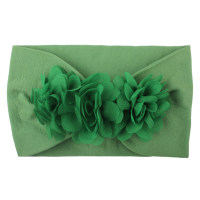 Fascia per capelli con motivo floreale 3D  verde