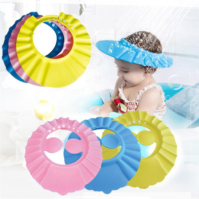 Solid Color Baby Cute  Adjustable Hydrophobic Shampoo Caps