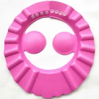 Baby Solid Cute Adjustable Shampoo Caps  Pink