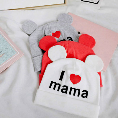 I Love Mama Papa Baby Letter Woolen Hat
