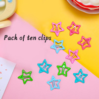 10pcs Girl Star-shaped Hair Clips  Style3
