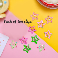10pcs Girl Star-shaped Hair Clips  Style4