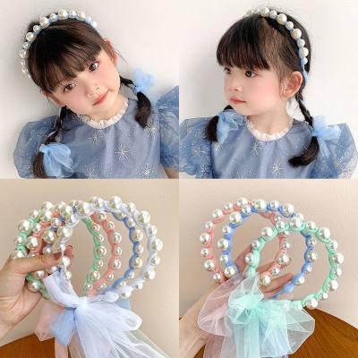 Sombrero de decoración de perlas para niña pequeña