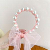 Toddler Girl Pearls Decor Headwear  Light Pink