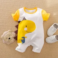 Baby Boy Dinosaur Pattern Bodysuit - Hibobi