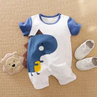 Baby Boy Dinosaur Pattern Bodysuit - Hibobi