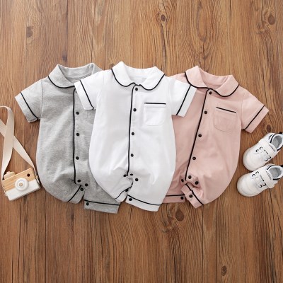 Baby Breasted Cotton Jumpsuit