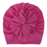 قبعة راس أطفال محبوك نمط الورد - Hibobi