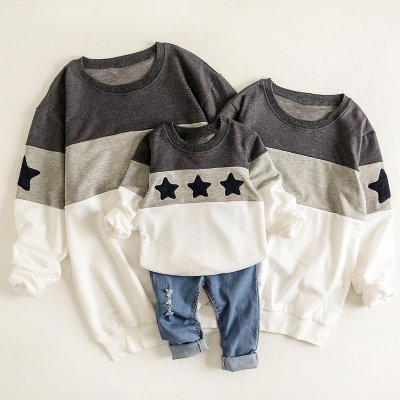 Family Clothing Star Pattern Sweatshirt