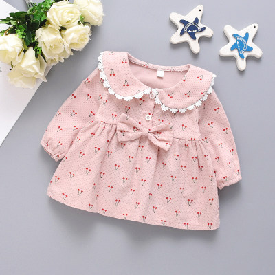 Cherry Printed Lace Dress for Toddler Girl