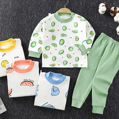 Conjuntos de pijamas de diseño de dibujos animados de 2 piezas para niño pequeño