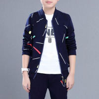 2-piece Vacation Stripes Coat & Pants for Boy  Dark Blue/white