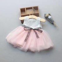 Baby Girl Mesh Hem Princess Dress - Hibobi