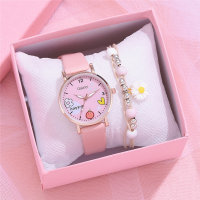 fresh Children's watch（with Bracelet）  Pink