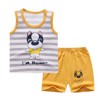 2-piece Shark Pattern Vest & Shorts for Toddler Boy  Style 3