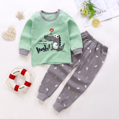 Conjuntos de pijamas de desenho animado de 2 peças para menino