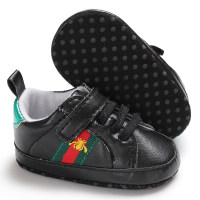 لينة أحذية تصميم الفيلكرو عارضة للطفل  أسود