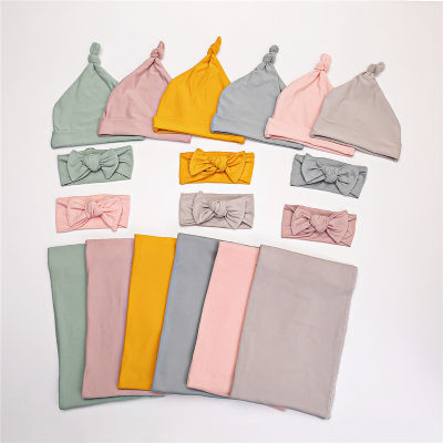 3pcs Baby Knitted Cotton Wrapper