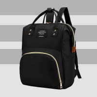 Mode multifunktionale Wickeltasche Rucksack, Multifunktion und große Kapazität  Schwarz