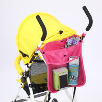 Baby Carriage Net Trolley Storage Bag  Pink