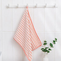 Wave Print Soft Baby Towel  Orange