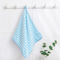 Wave Print Soft Baby Towel  Blue