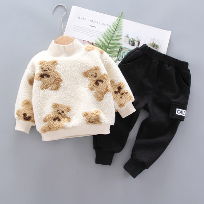 Toddler Boy Bear Pattern Sweatshirts & Pants