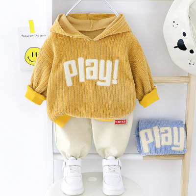 2-piece Letter Pattern Hoodie & Pants for Toddler Boy