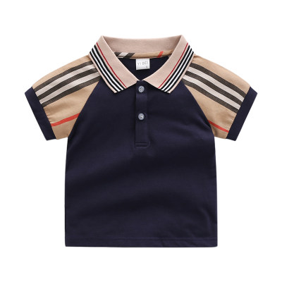 T-shirt polo con giunture da bambino