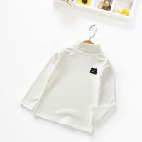 Toddler Boy Solid Color Long Sleeve T-shirt  White