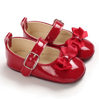 Velcro Design Soft Sandals for Baby Girl  Red