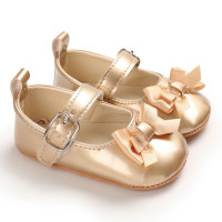 Velcro Design Soft Sandals for Baby Girl  Gold