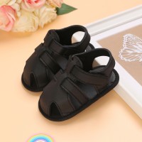Baby Solid Color Baby Shoes  Black