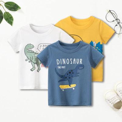 Camiseta infantil com padrão de dinossauro