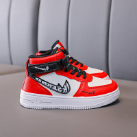 Toddler Boy Fashion Color-block Letter Sneakers  Red