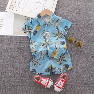 Toddler Boy Pineapple Print Shirt & Shorts