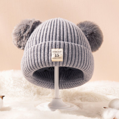 Lindo chapéu de lã para cabelo para bebê de 0-3 anos