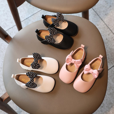 Toddler Girl Lovely Bowknot Leather Shoes