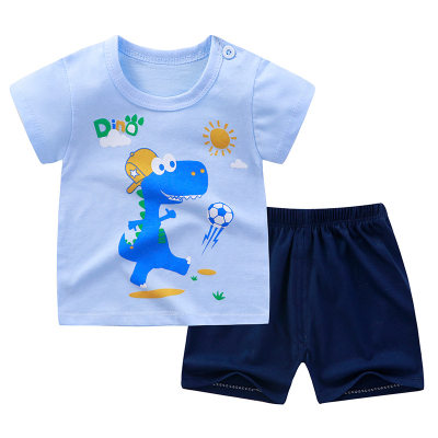 Toddler Boy Summer Dinosaur Printing T-shirt & Shorts