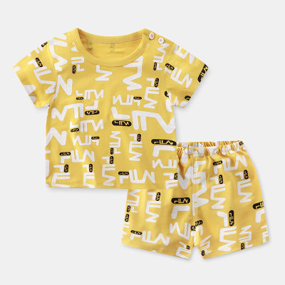 Toddler Boy Letter Pattern Pajamas Sets