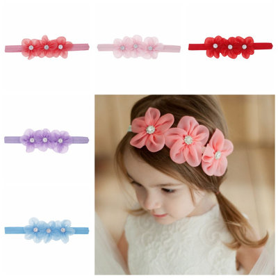 Baby 3D Floral Pearls Headwear