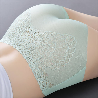 Solid Color Lace Seamless Panty
