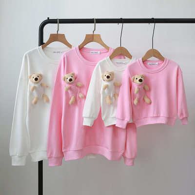 Mom Baby Clothes Bear Doll Casual Sweater