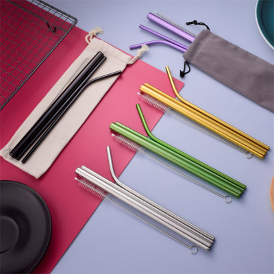 Color Stainless Steel Straw Set